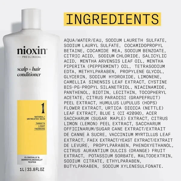 Nioxin Nioxin Scalp + Hair Thickening System 1 Conditioner 1L Conditioner