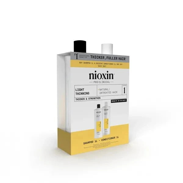 Nioxin Nioxin Scalp + Hair Thickening System 1 Shampoo + Conditioner 1L Duo Shampoo,Conditioner