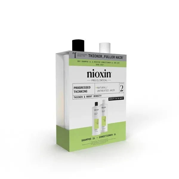 Nioxin Nioxin Scalp + Hair Thickening System 2 Shampoo + Conditioner 1L Duo Shampoo,Conditioner