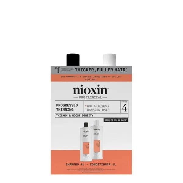 Nioxin Nioxin Scalp + Hair Thickening System 4 Shampoo + Conditioner 1L Duo Shampoo,Conditioner