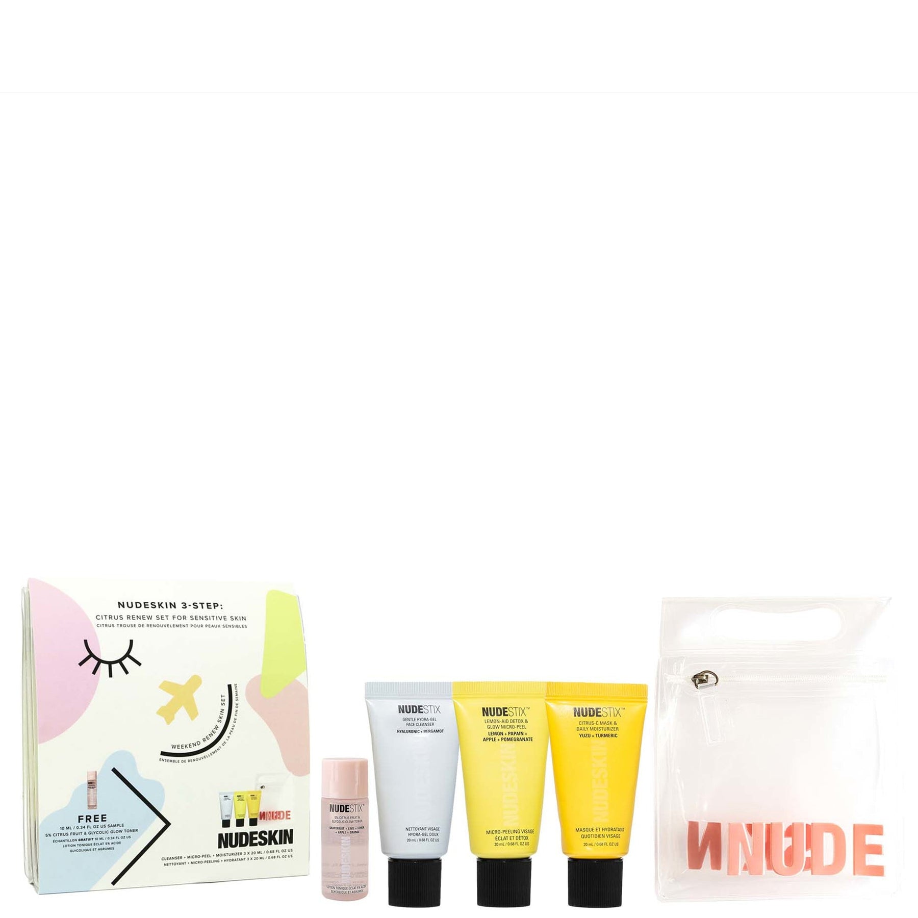 NUDESTIX NUDESTIX 3-Step: Citrus Renew Skin Set Beauty Sets & Kits