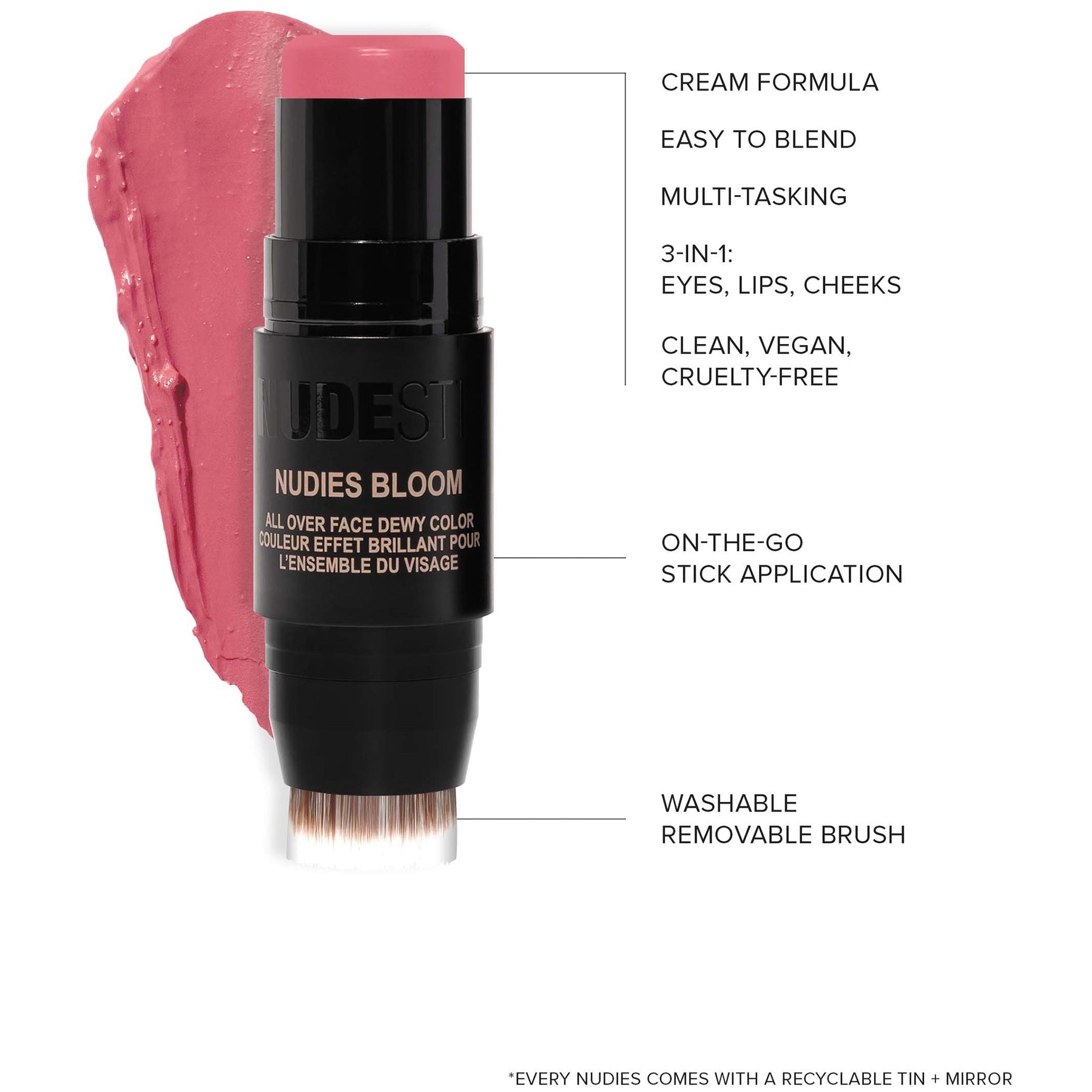 NUDESTIX NUDESTIX Nudies Bloom All Over Face Dewy Blush Colour 7g (Various Shades) Cosmetics