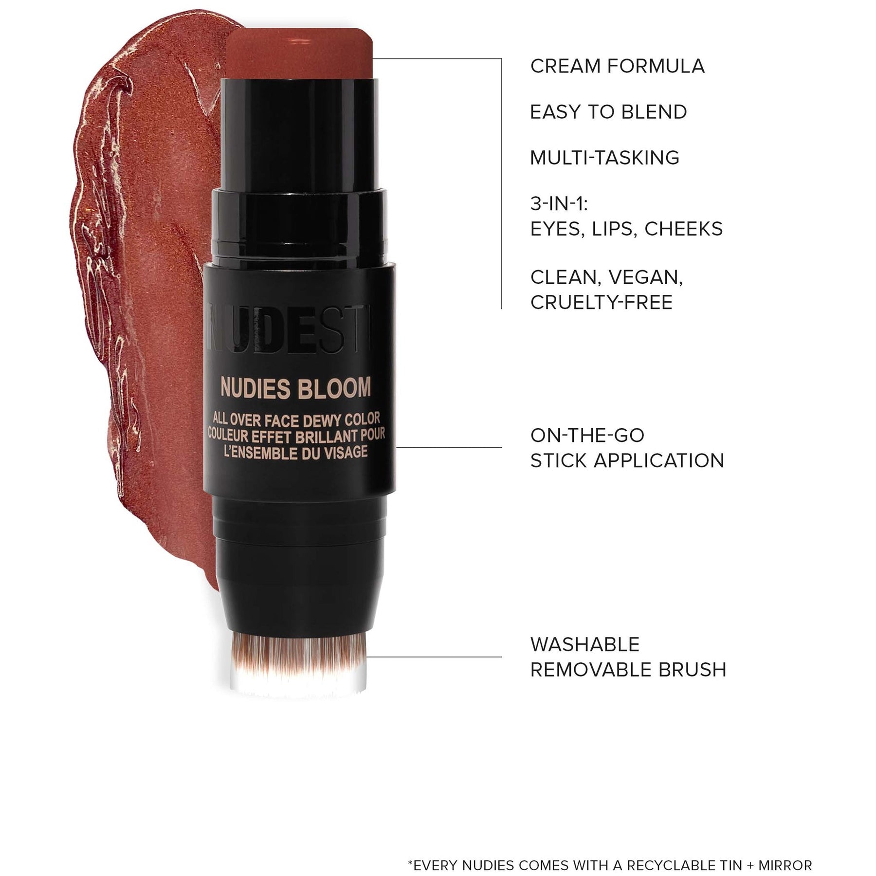 NUDESTIX NUDESTIX Nudies Bloom All Over Face Dewy Blush Colour 7g (Various Shades) Cosmetics