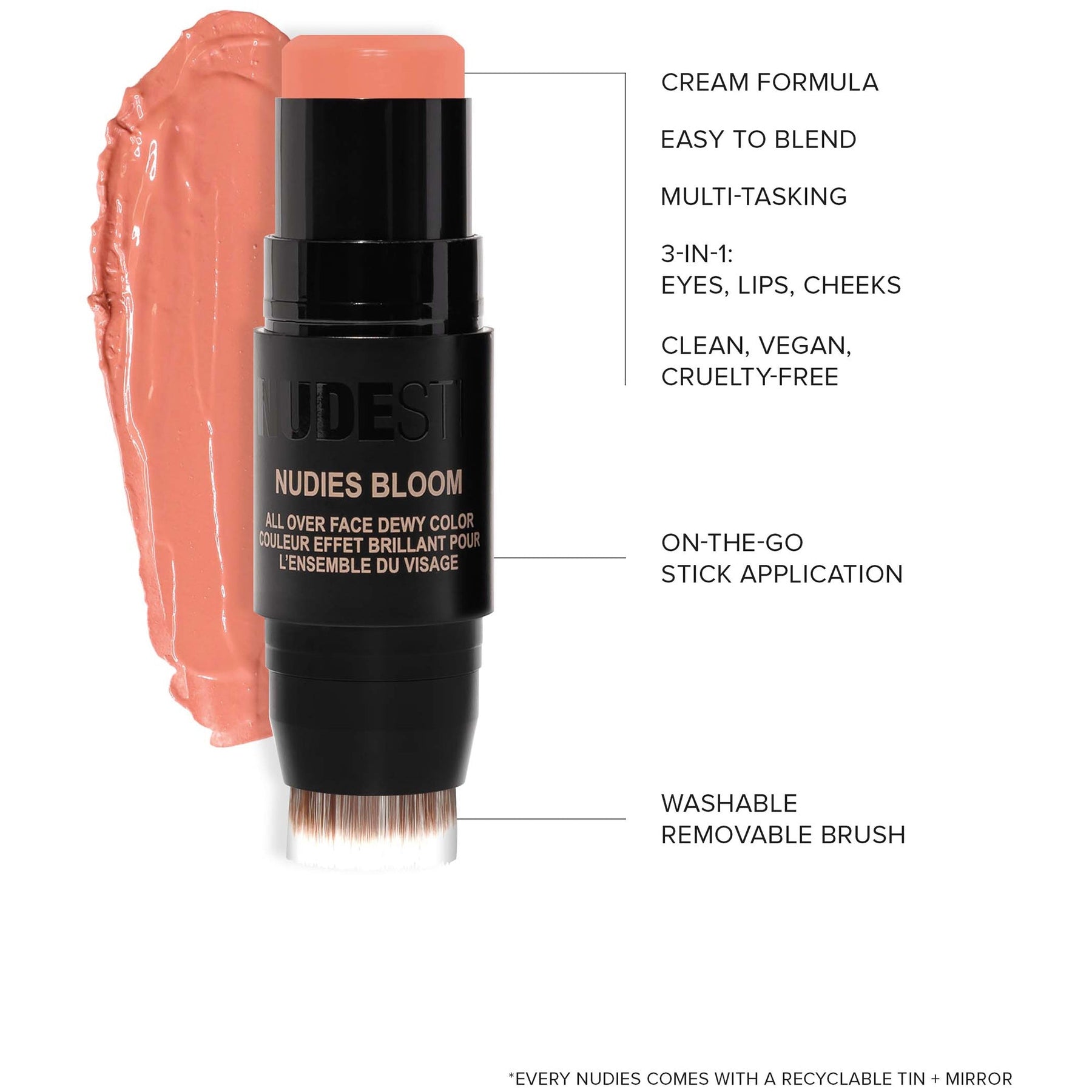 NUDESTIX NUDESTIX Nudies Bloom All Over Face Dewy Blush Colour 7g (Various Shades) Cosmetics