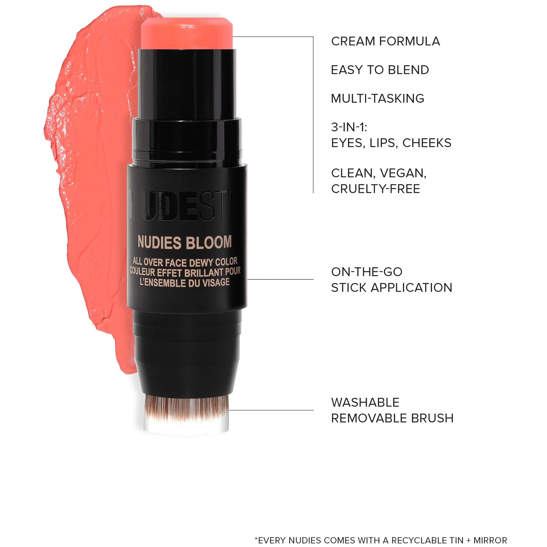 NUDESTIX NUDESTIX Nudies Bloom All Over Face Dewy Blush Colour 7g (Various Shades) Cosmetics