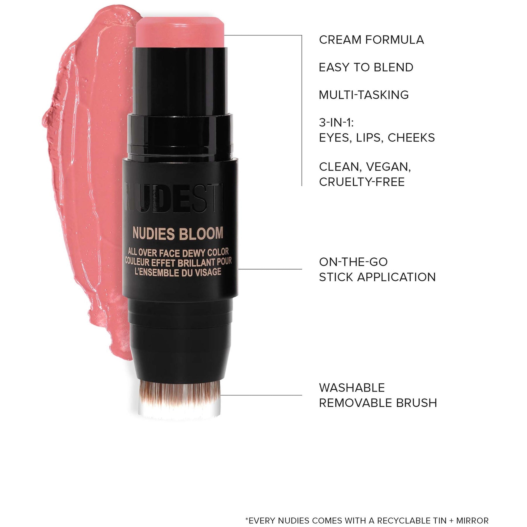 NUDESTIX NUDESTIX Nudies Bloom All Over Face Dewy Blush Colour 7g (Various Shades) Cosmetics