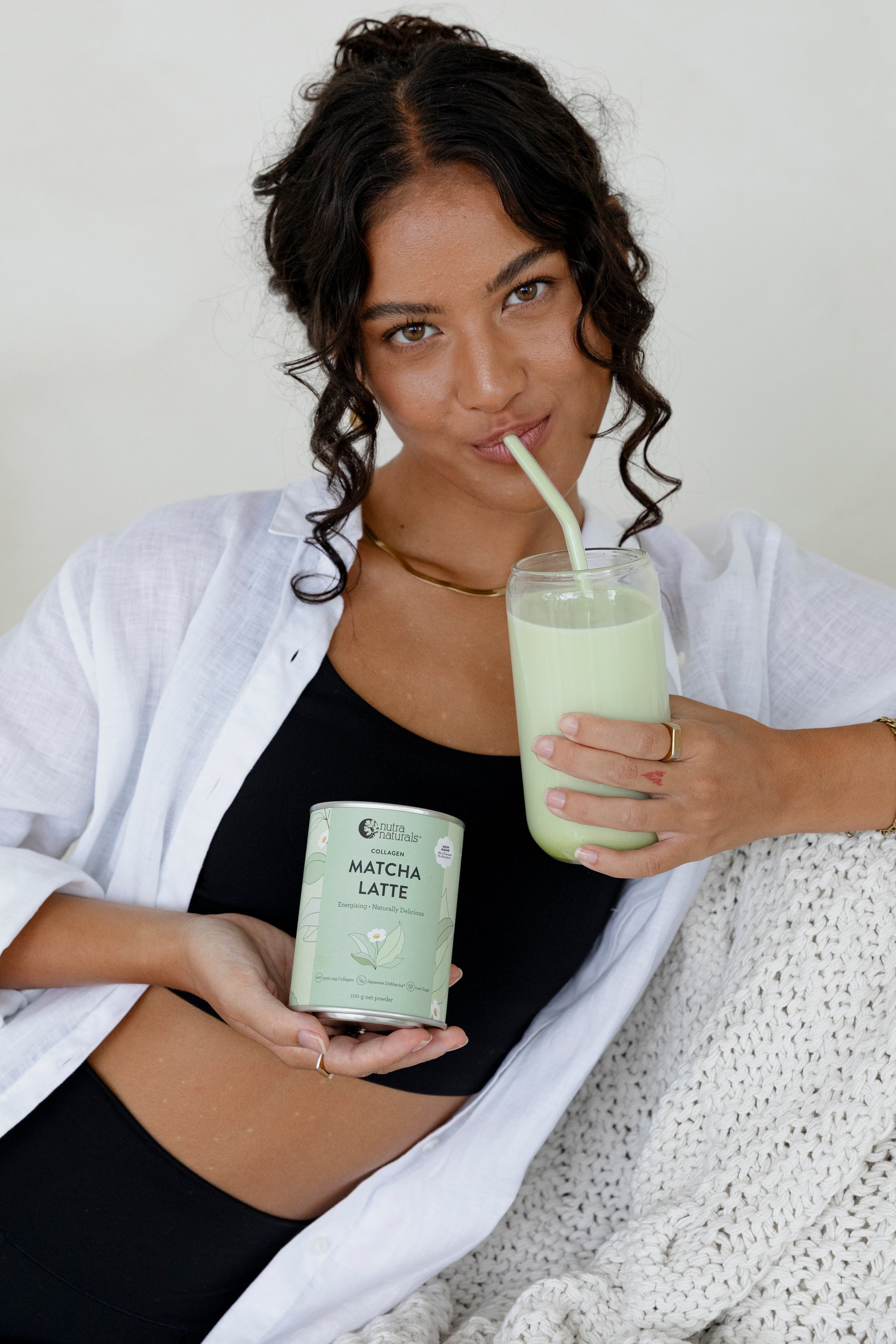 Nutra Naturals Nutra Naturals Collagen Strawberry Matcha Latte 100g Wellness