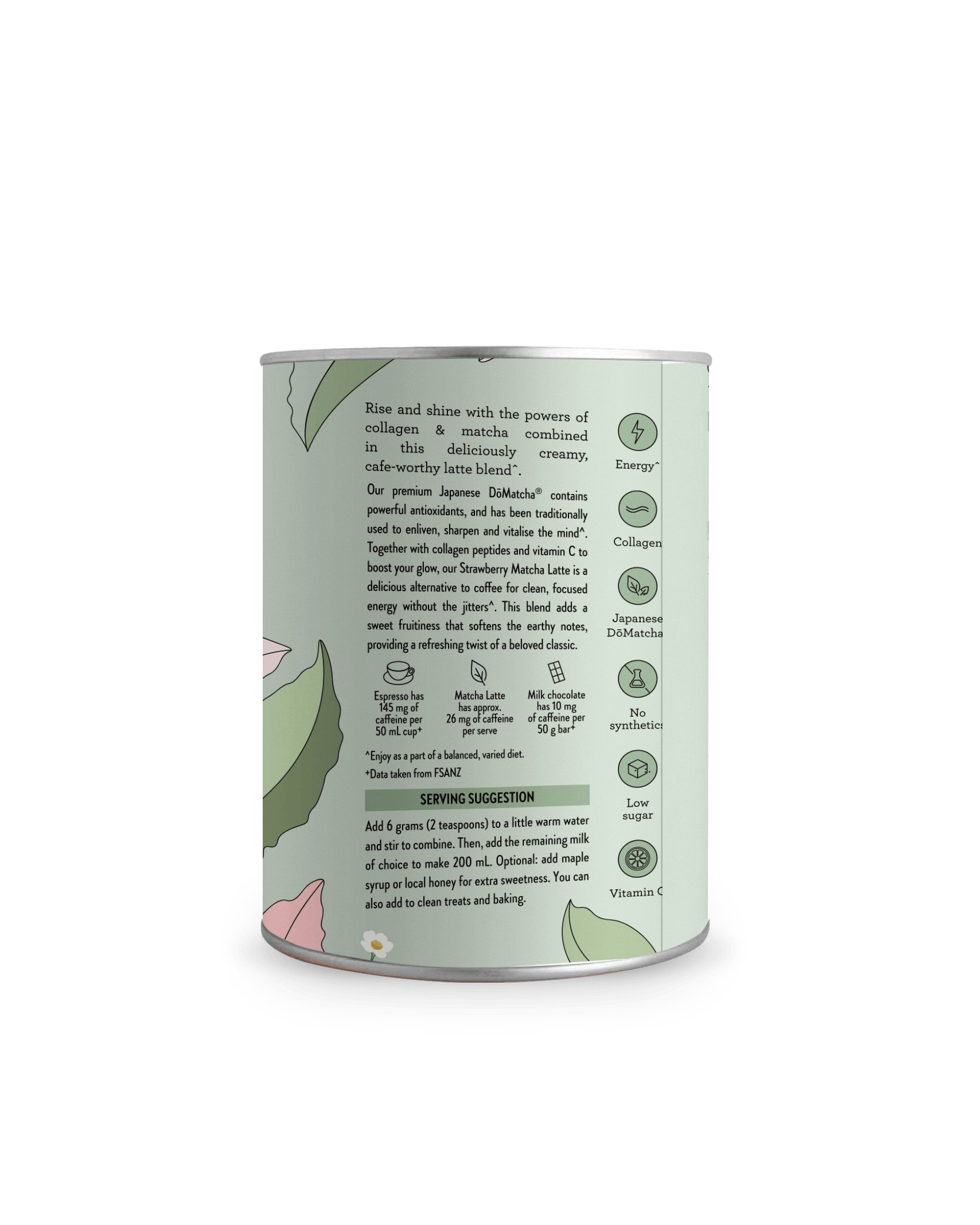 Nutra Naturals Nutra Naturals Collagen Strawberry Matcha Latte 100g Wellness