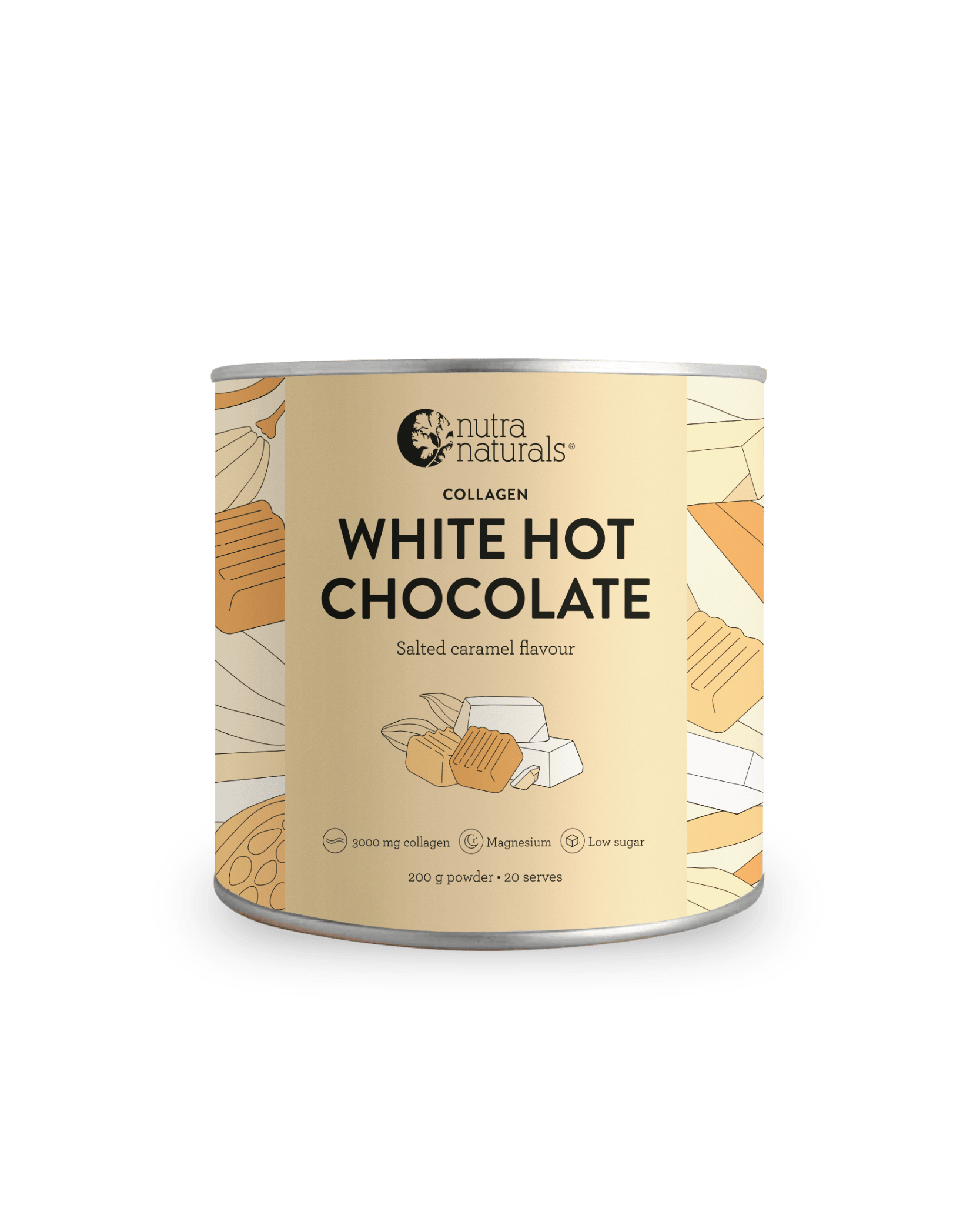 Nutra Naturals Nutra Naturals Collagen White Hot Choc - Salted Caramel 200g Wellness