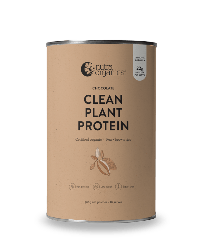 Nutra Organics Nutra Organics Clean Plant Protein Chocolate 500g Wellness