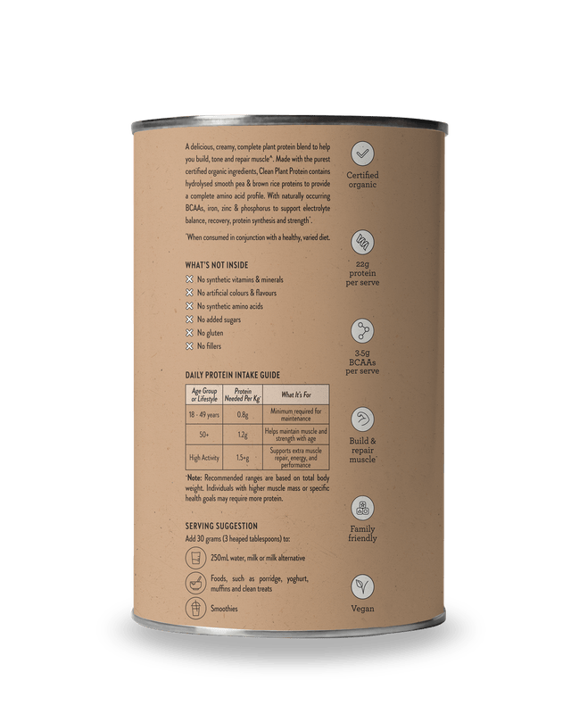 Nutra Organics Nutra Organics Clean Plant Protein Chocolate 500g Wellness
