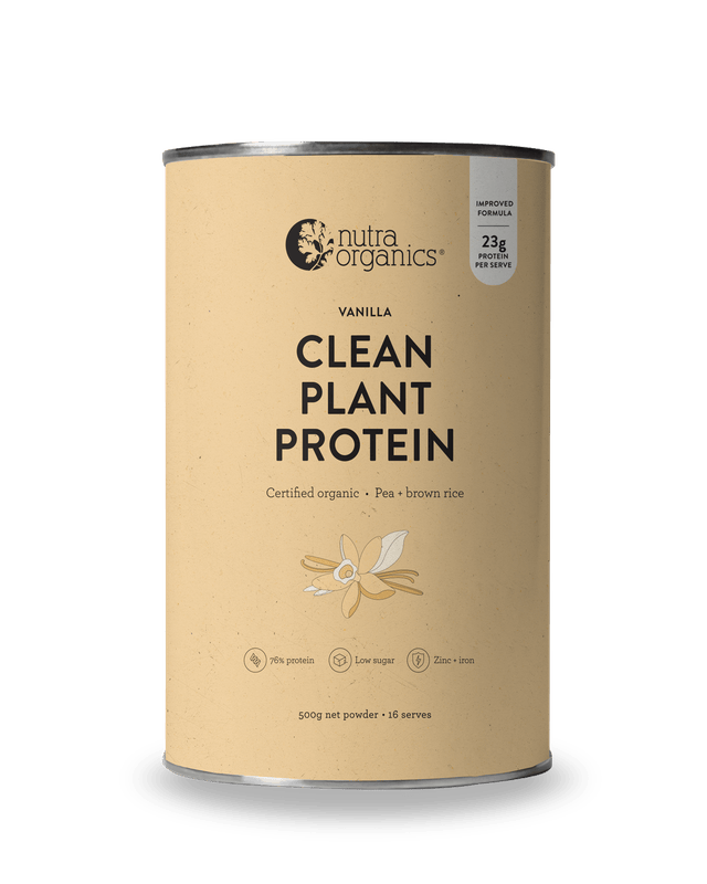 Nutra Organics Nutra Organics Clean Plant Protein Vanilla 500g Wellness