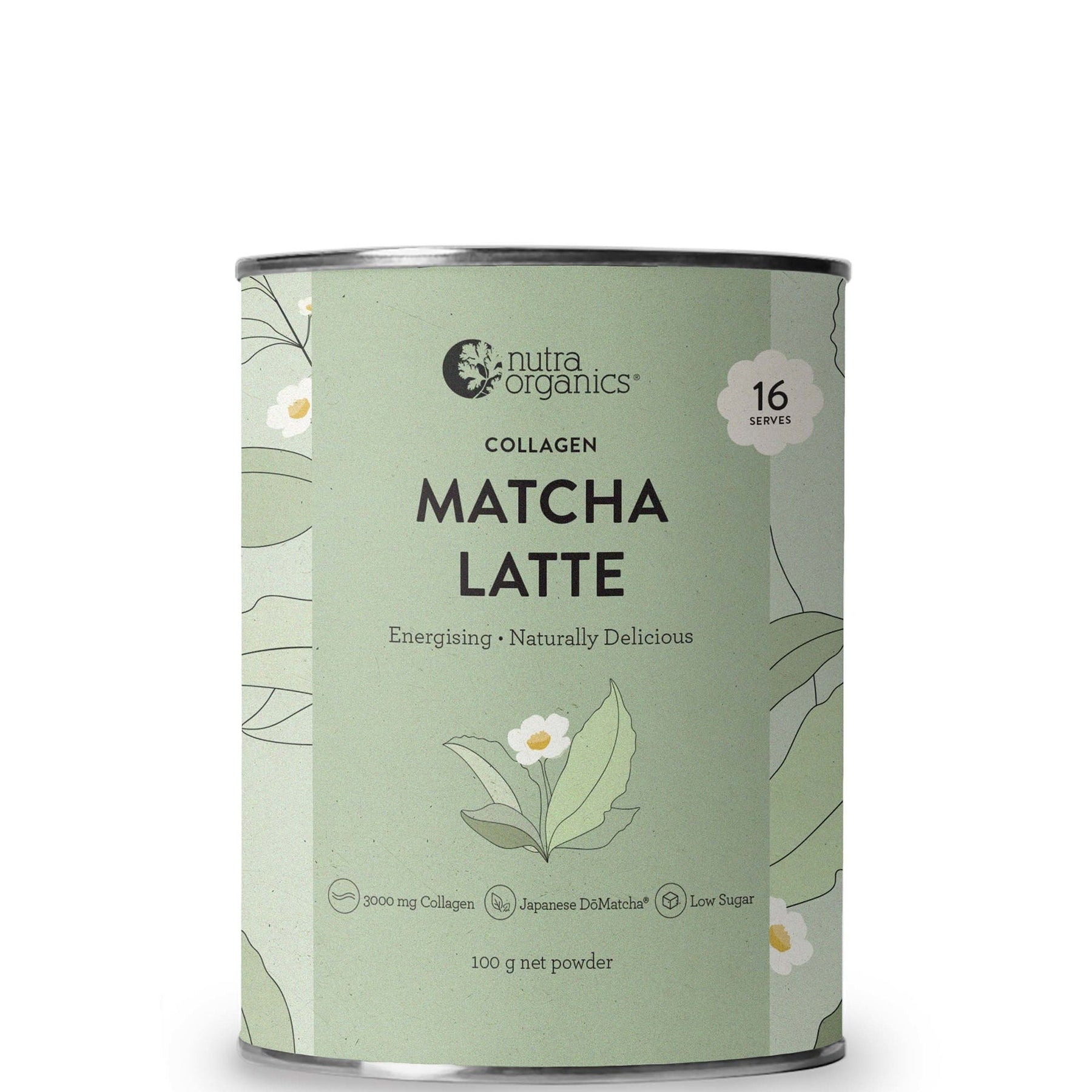 Nutra Organics Nutra Organics Collagen Matcha Latte Powder 100g Wellness