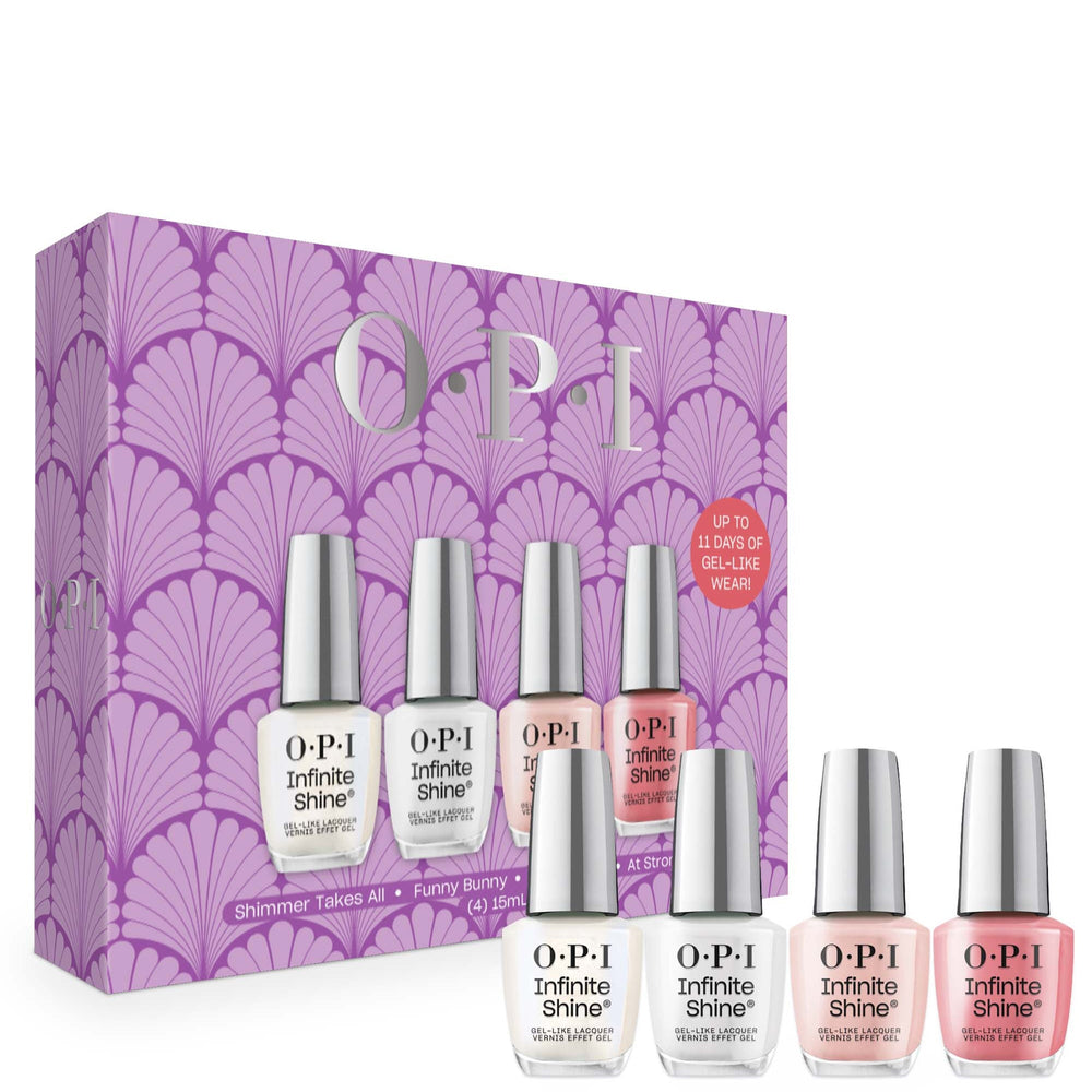 OPI OPI Infinite Shine Quad Gift Set - Shimmer Takes All Funny Bunny Bubble Bath and At Strong Last Beauty Sets & Kits
