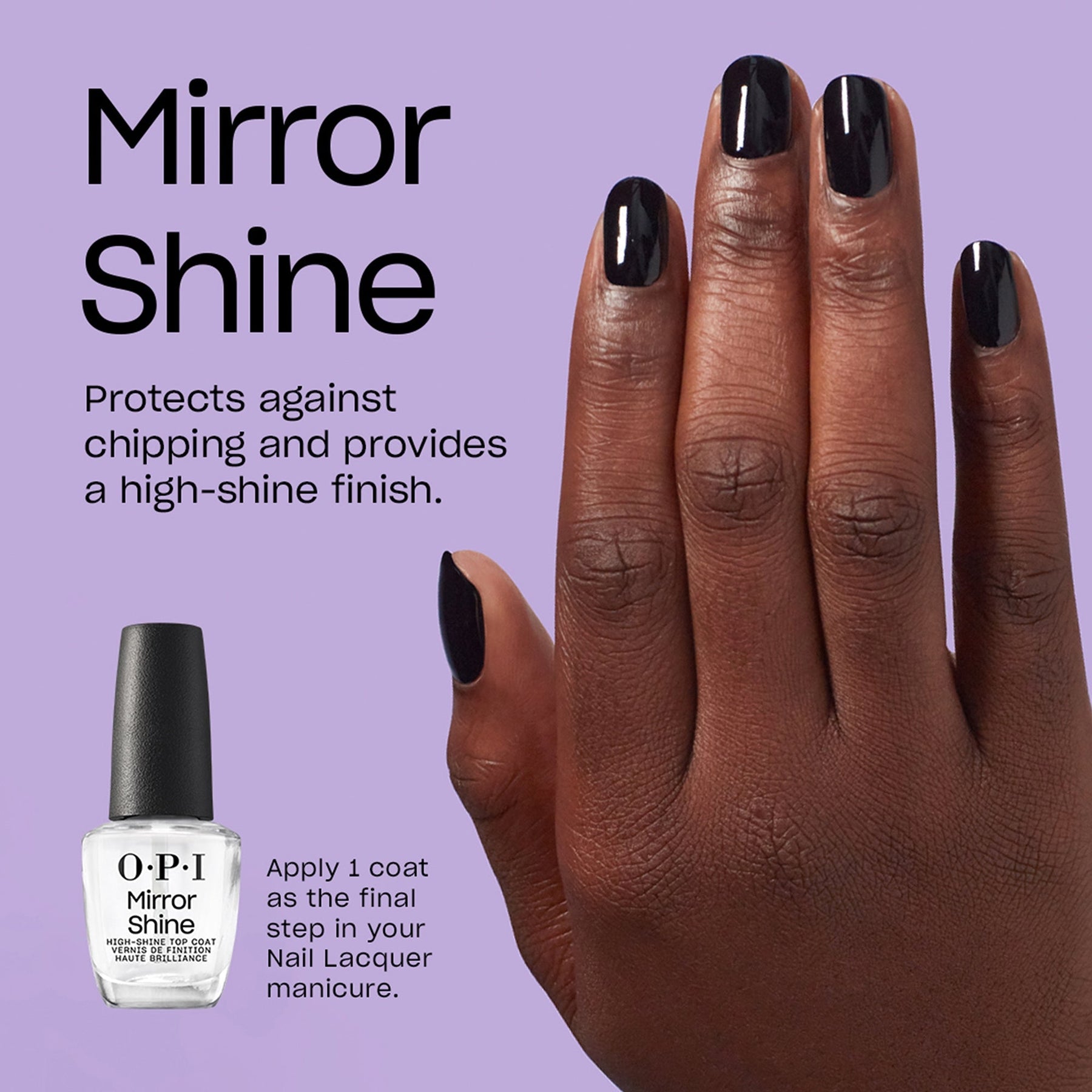 OPI OPI Mirror Shine Top Coat 15ml Cosmetics