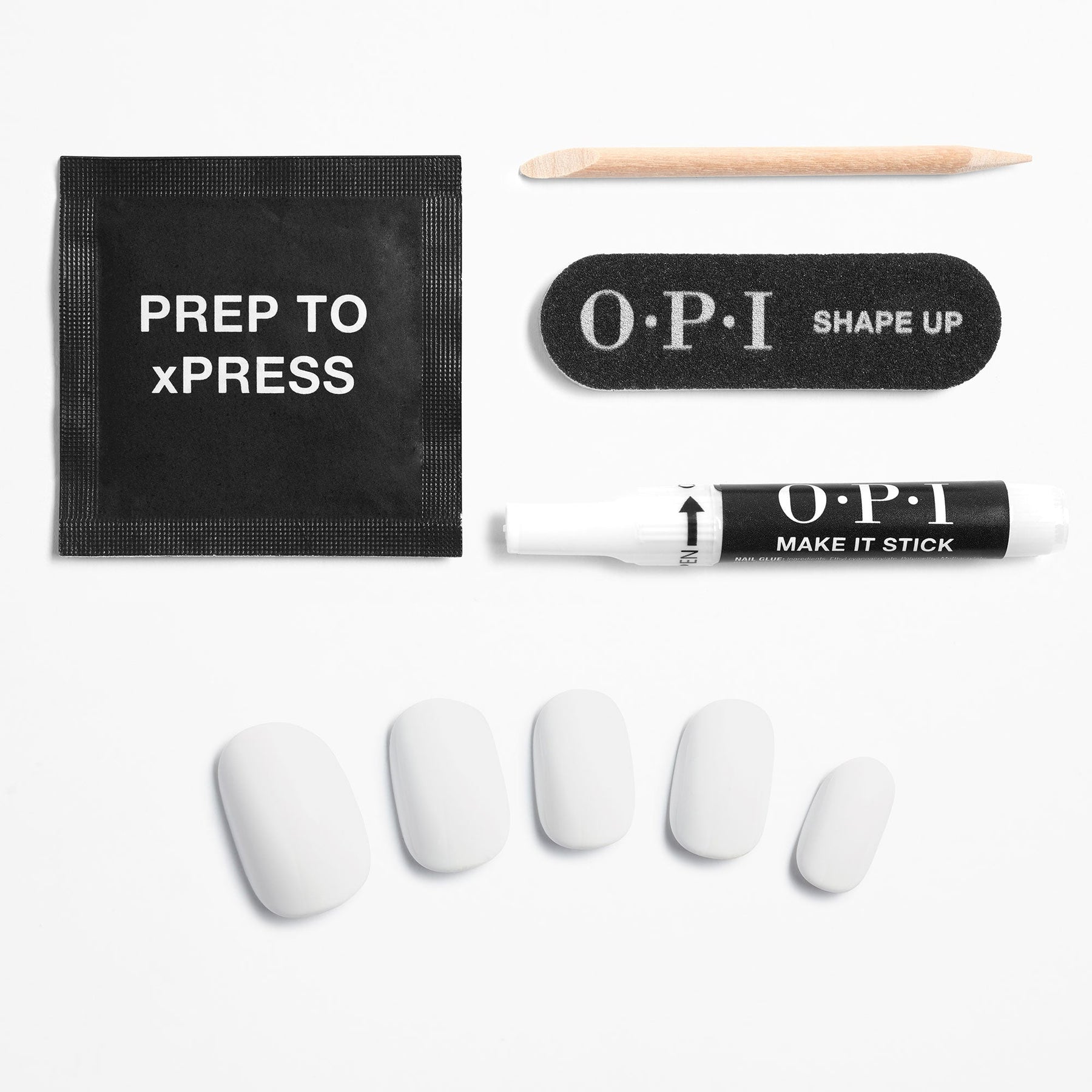 OPI OPI xPRESS/ON - Alpine Snow Press On Nails Gel-Like Salon Manicure Nail Care