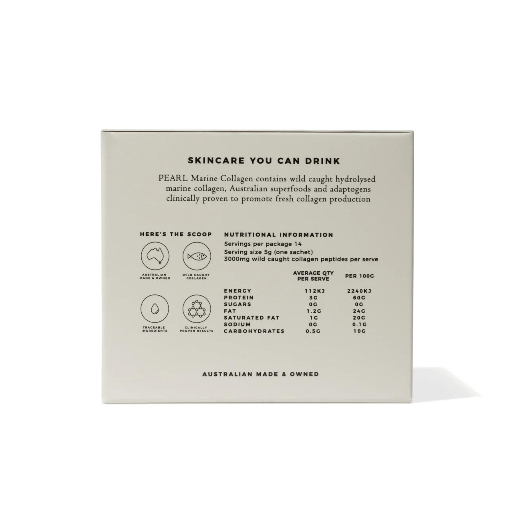 Par Olive Par Olive PEARL Marine Collagen Superpowder Travel Set - Organic Coconut 14x5g Collagen Powder