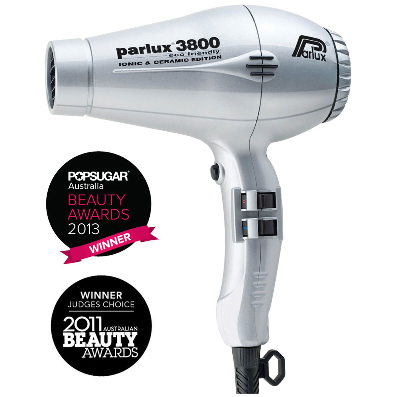 Parlux Parlux 3800 Eco Friendly Hair Dryer 2100W - Silver Hair Care