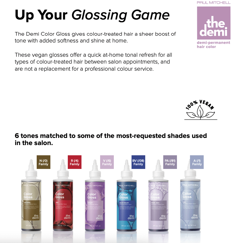 Paul Mitchell Paul Mitchell The Demi Color Gloss- Violet 177ml Hair Colourant