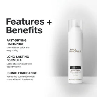 Paul Mitchell Paul Mitchell Super Clean Extra Hairspray 315ml Hair Styling Products