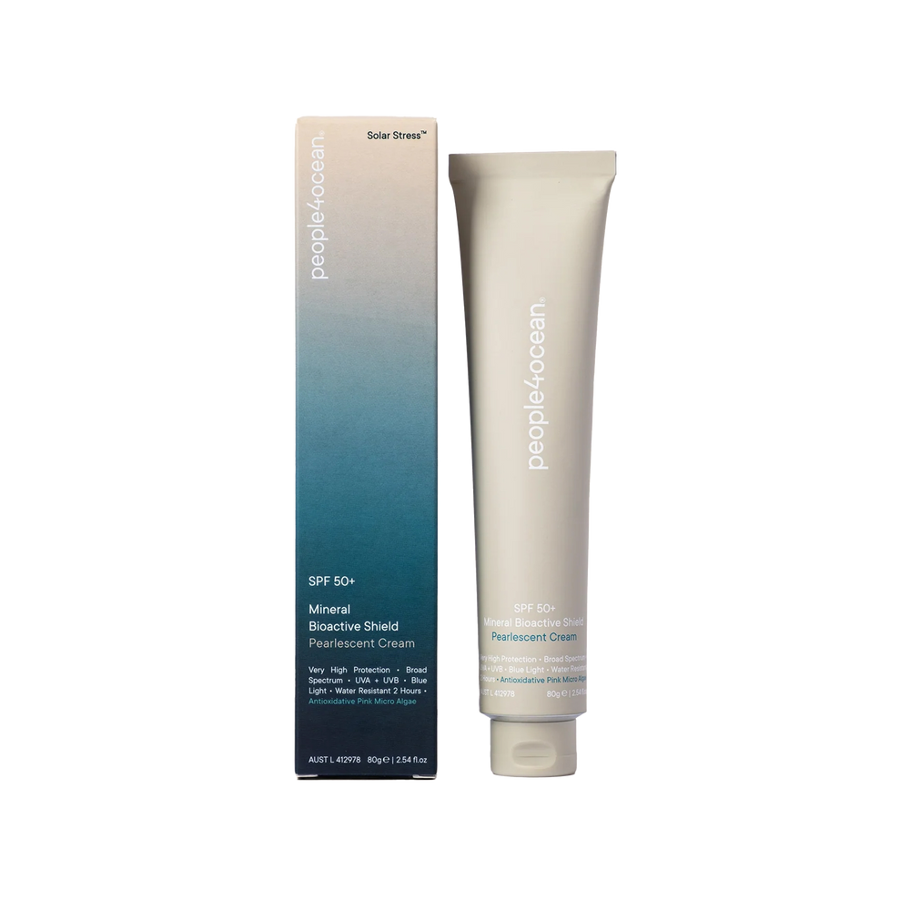 People4ocean SPF 50+ BIOACTIVE SHIELD Pearlescent Mineral Sunscreen 80g