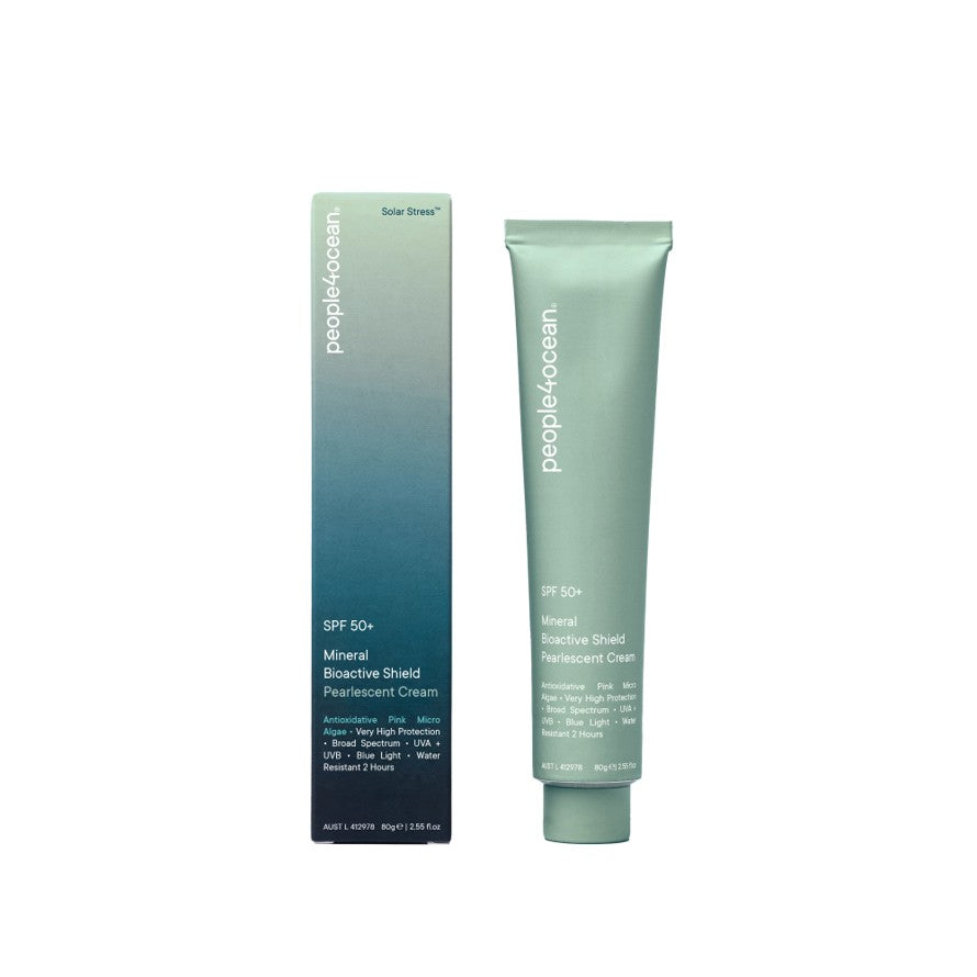 people4ocean People4ocean SPF 50+ BIOACTIVE SHIELD Pearlescent Mineral Sunscreen 80g Body Sun Care