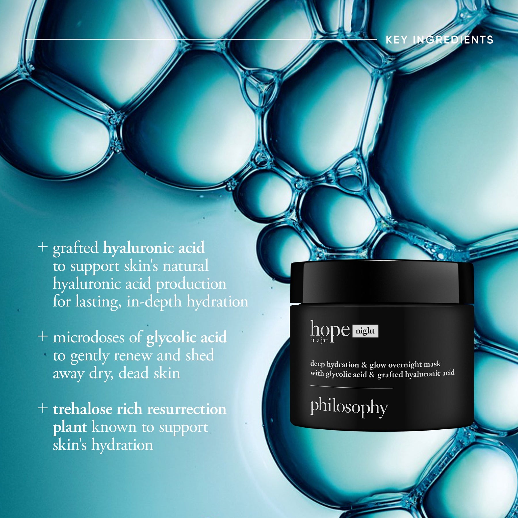Philosophy Philosophy Hope In A Jar Deep Hydration & Glow Overnight Mask 60ml Facial Masks