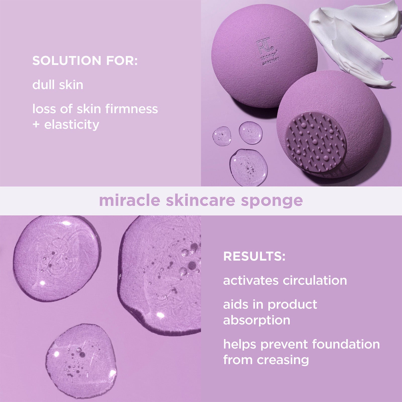 Real Techniques Real Techniques Sponge+ Miracle Skincare Sponge Cosmetics