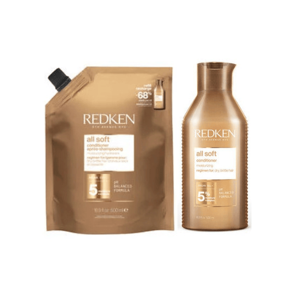 Redken Redken All Soft Conditioner 500ml & Refill 500ml Duo Conditioners