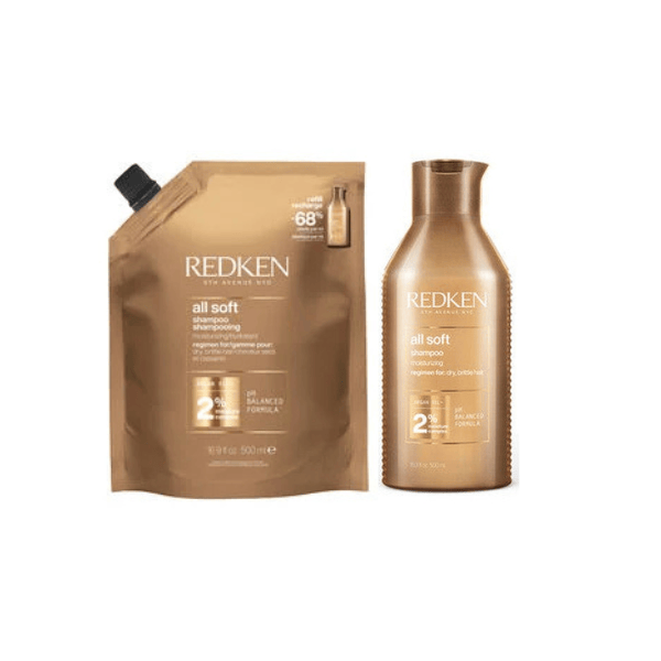 Redken Redken All Soft Shampoo 500ml & Refill 500ml Duo Shampoo