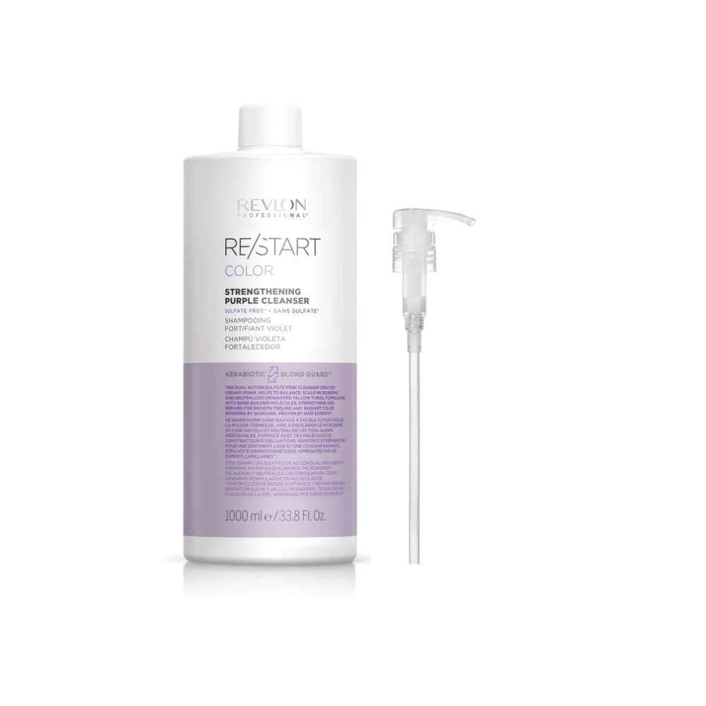 Revlon Professional Revlon Professional RE/START Color Strengthening Purple Cleanser 1000ml and Pump Shampoo