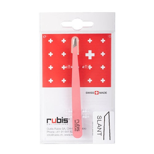 Rubis Rubis Classic Slant Tweezer - Pink Stainless Steel