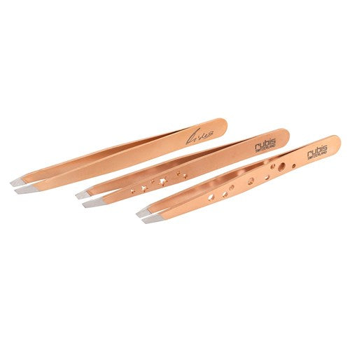 Rubis Rubis Classic Slant Tweezer - Rose Gold Elegance Tweezers