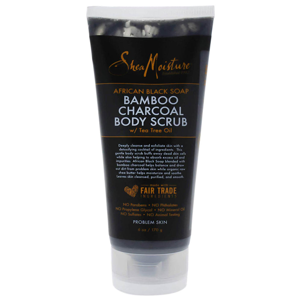 SheaMoisture SheaMoisture African Black Soap Bamboo Charcoal Body Scrub 170g (Free Gift) Body Care [Health and Beauty]