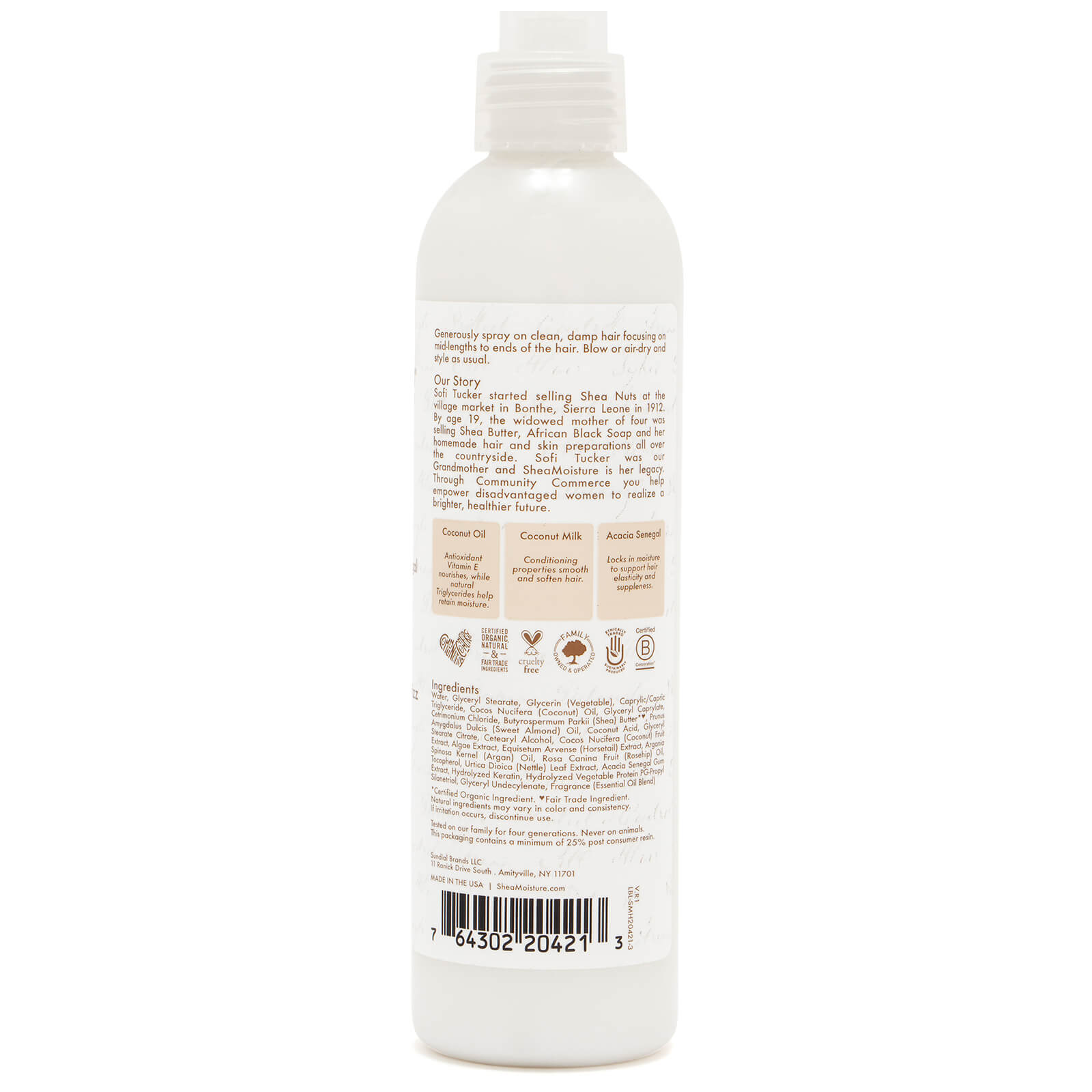 SheaMoisture SheaMoisture 100% Virgin Coconut Oil Daily Hydration Leave In Conditioner 237ml Hair Care