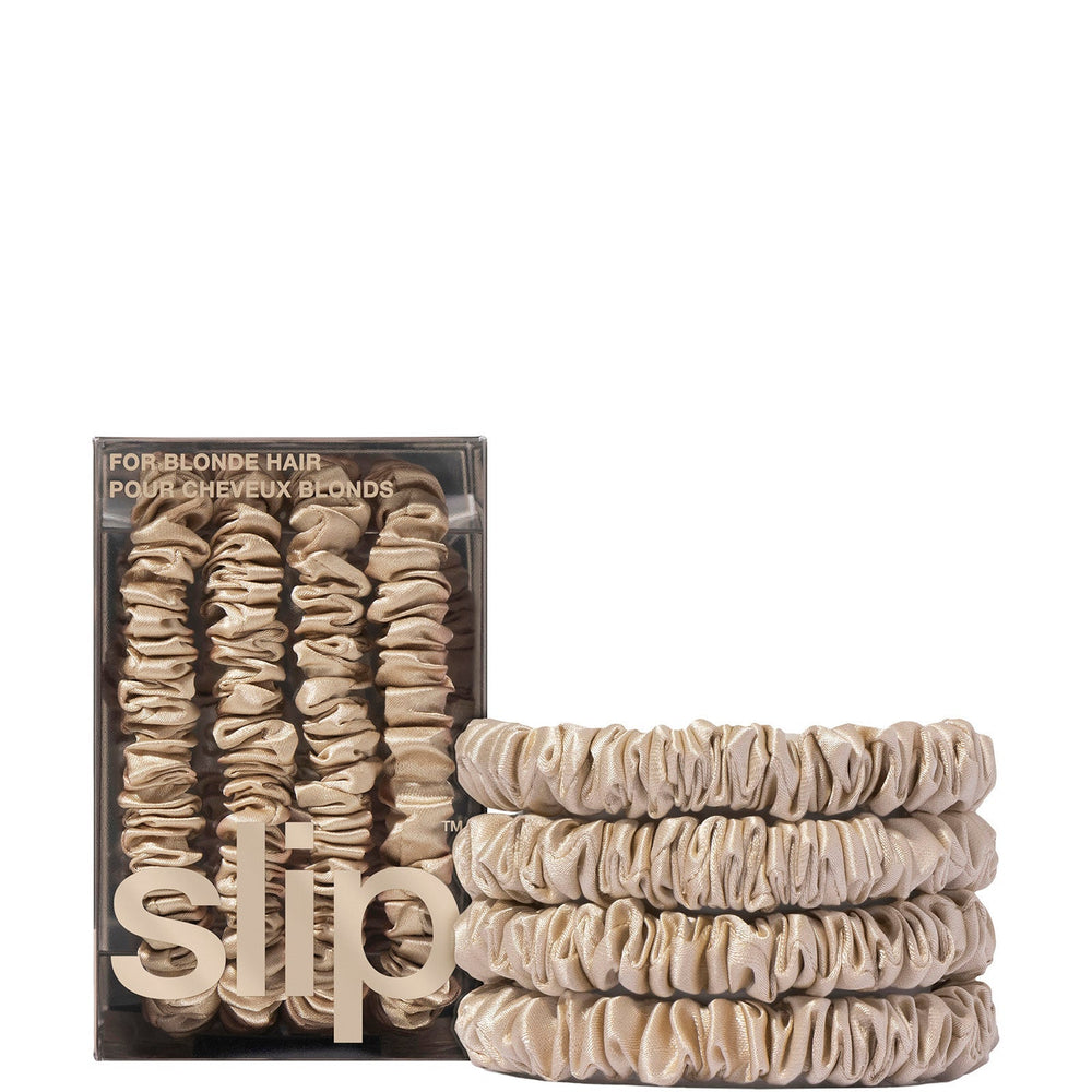 Slip Blonde Slip Pure Silk Skinny Scrunchies (Various Colours) Hair Care