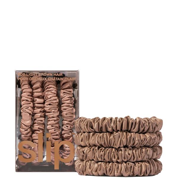 Slip Light Brown Slip Pure Silk Skinny Scrunchies (Various Colours) Hair Care