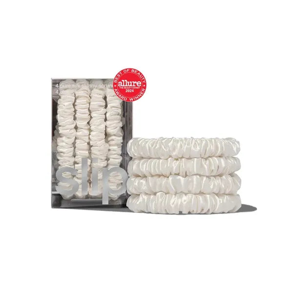 Slip White Slip Pure Silk Skinny Scrunchies (Various Colours) Hair Care