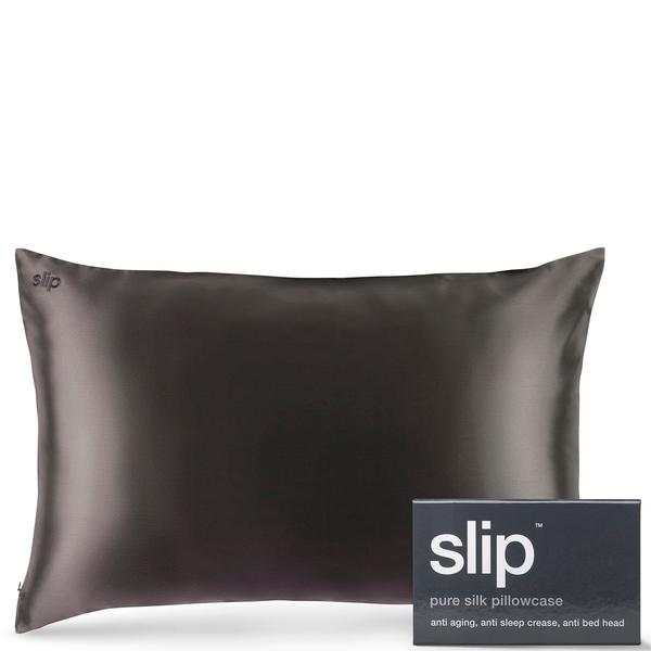 Slip Charcoal Slip Silk Pillowcase - Queen (Various Colours) Wellness