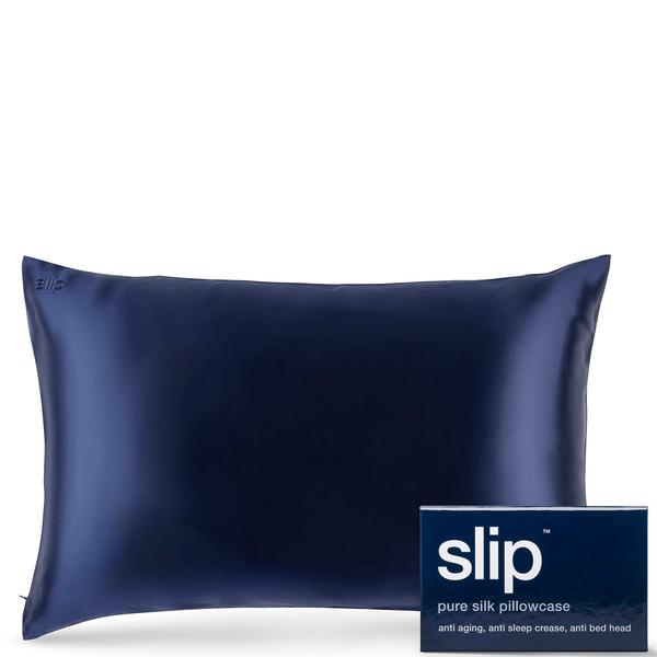 Slip Navy Slip Silk Pillowcase - Queen (Various Colours) Wellness