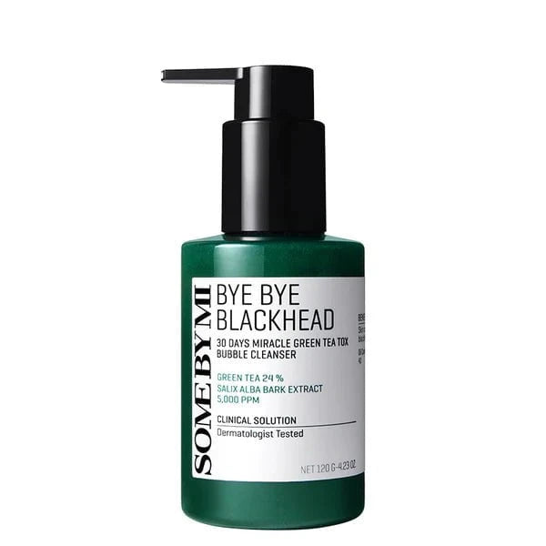 SOME BY MI SOME BY MI Miracle Bye Bye 30 Days Blackhead Miracle Green Tea Tox Bubble Cleanser 120g Cleansers