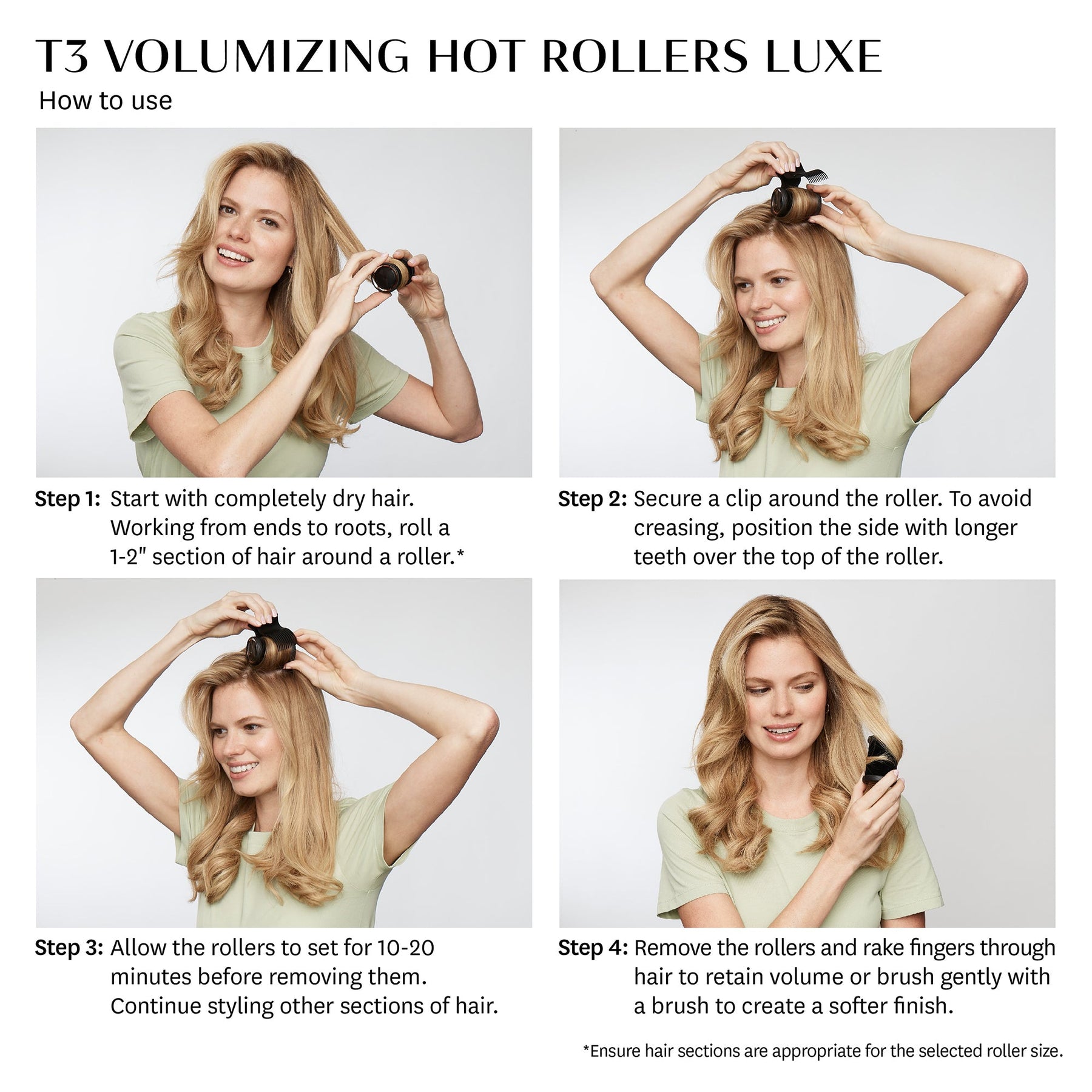 T3 T3 Volumising Hot Rollers Luxe Set Hair Styling Products