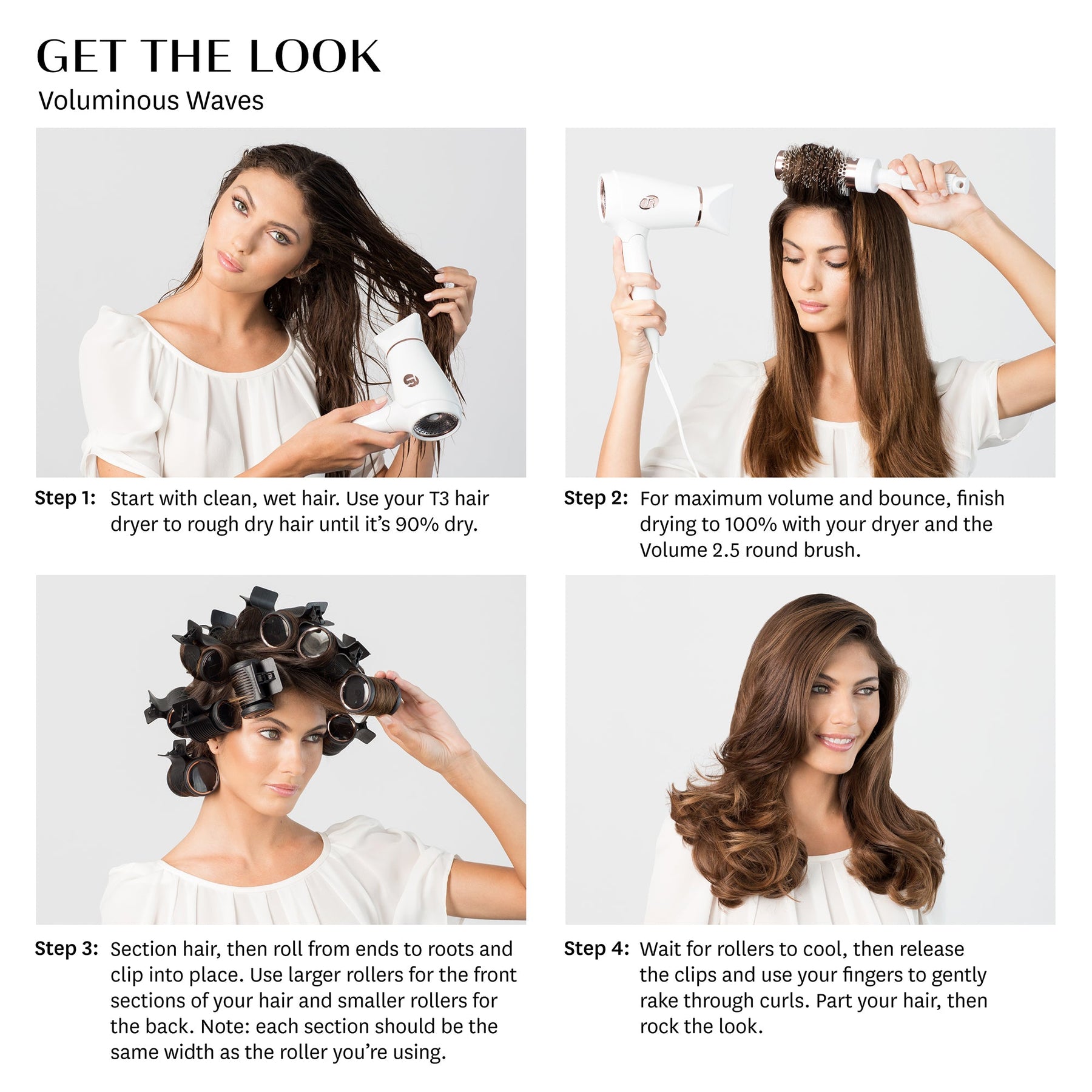 T3 T3 Volumising Hot Rollers Luxe Set Hair Styling Products