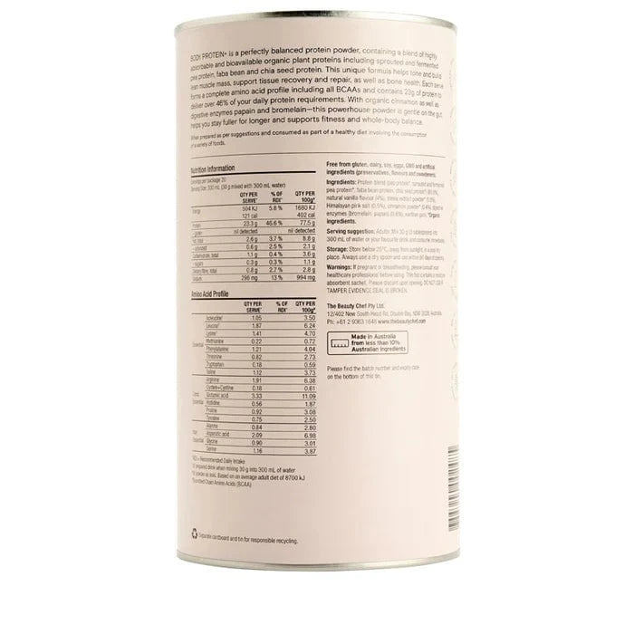 The Beauty Chef The Beauty Chef Body Protein+ Vanilla Powder 600g Wellness