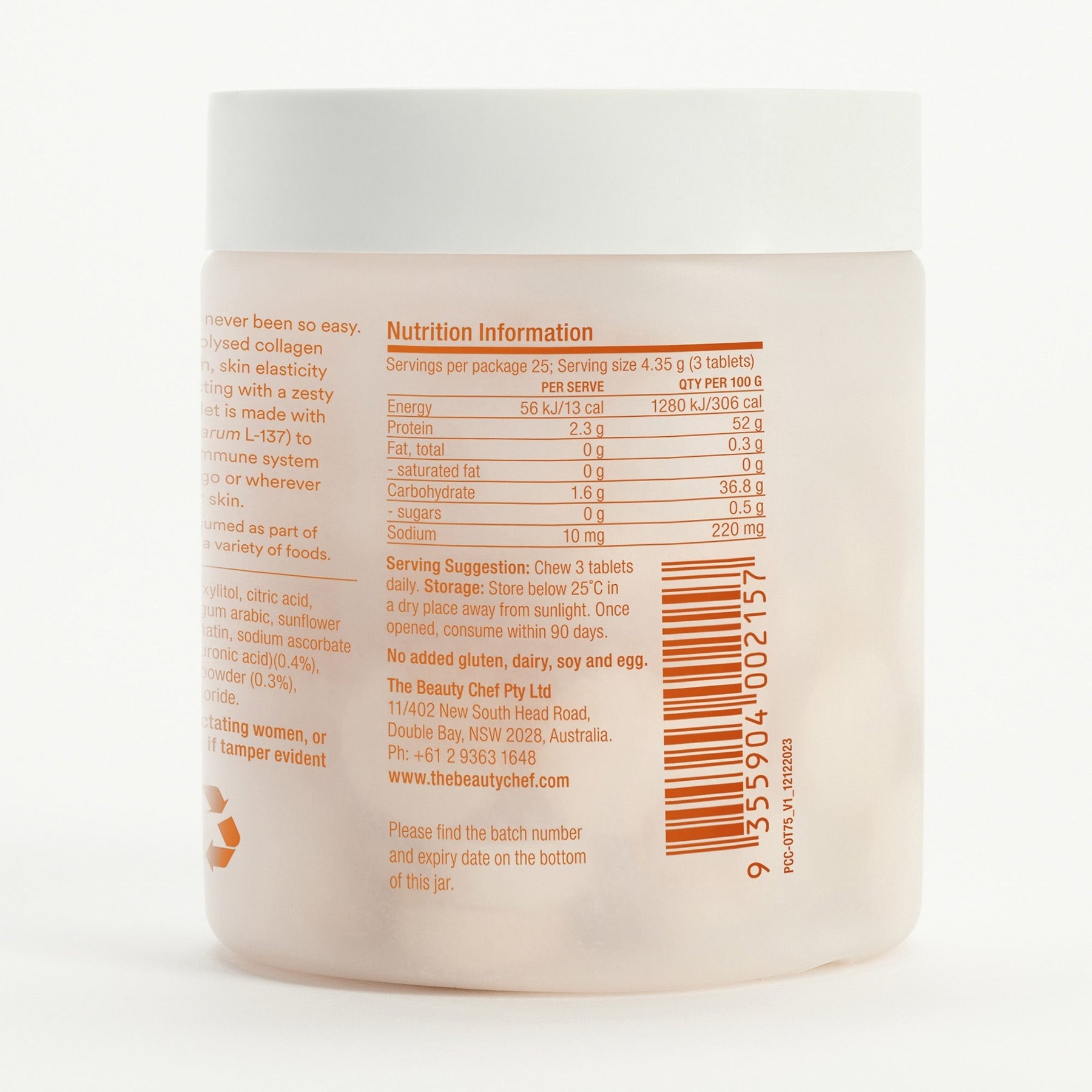 The Beauty Chef The Beauty Chef Collagen Plumpers Orange and Tumeric Gummies -75 Gummies Wellness