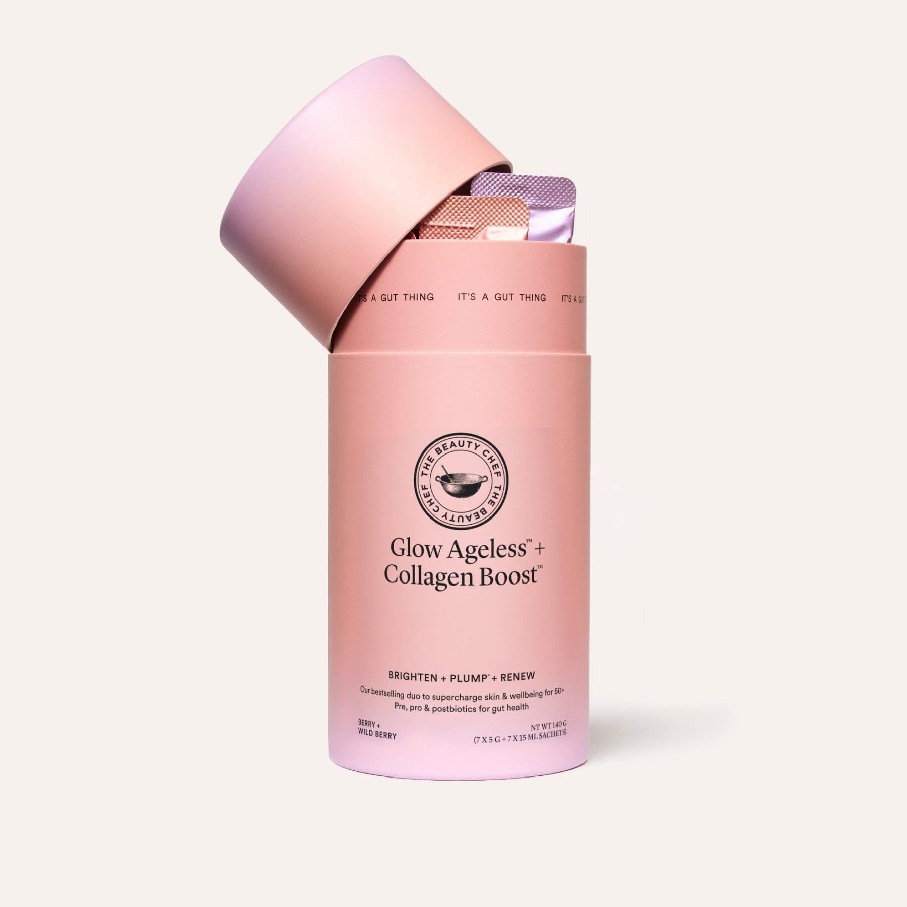 The Beauty Chef The Beauty Chef Glow Ageless + Collagen Boost Sachets 7 x 5 g + 7 x 15 mL Wellness