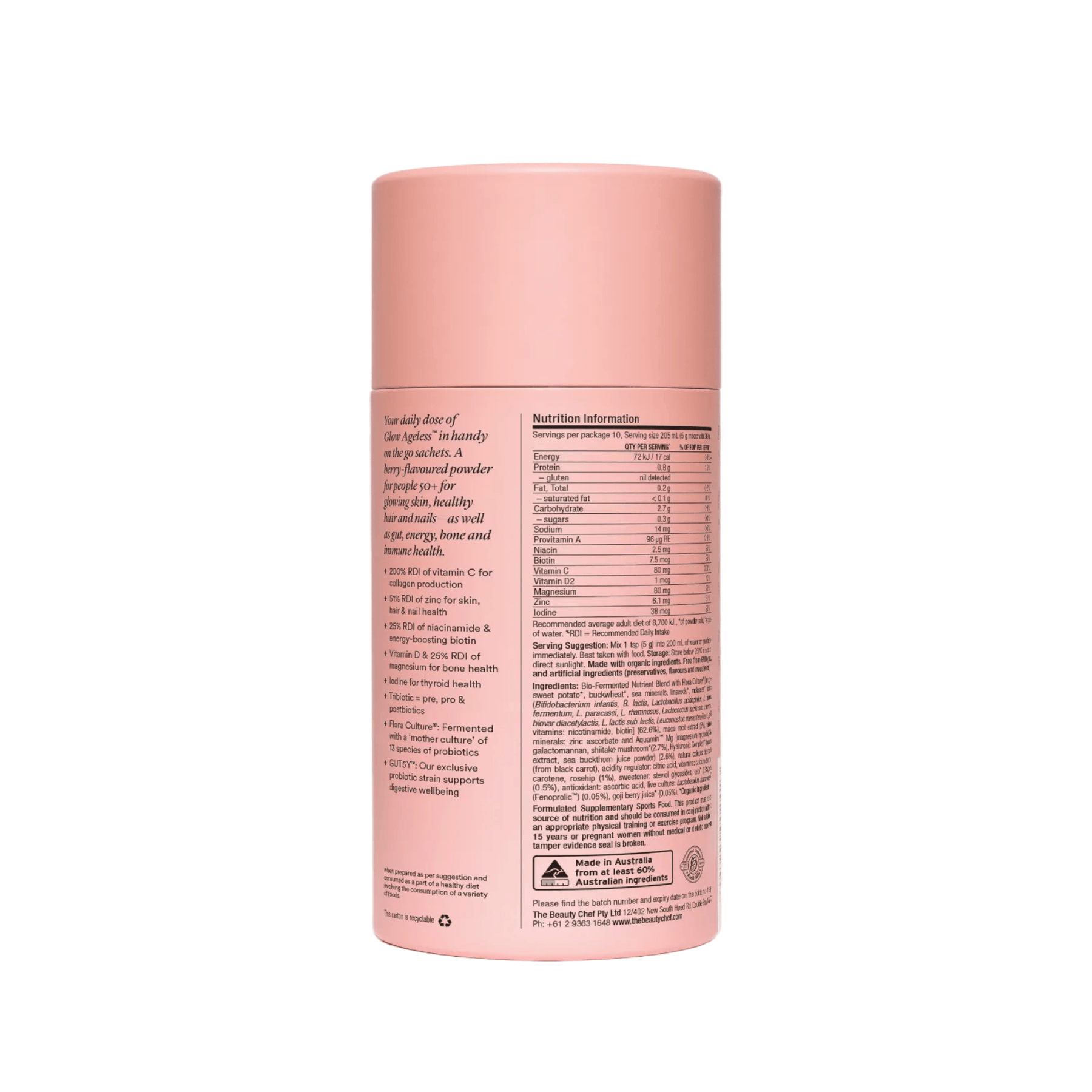 The Beauty Chef The Beauty Chef Glow Ageless Sachets 10x5g Wellness