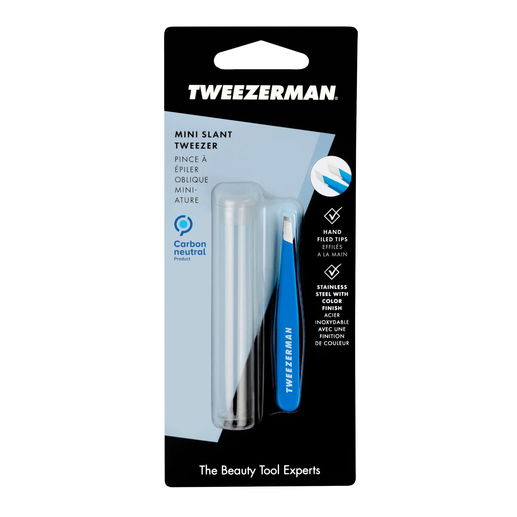 Tweezerman Tweezerman Mini Slant Tweezer Bahama Blue Tweezers