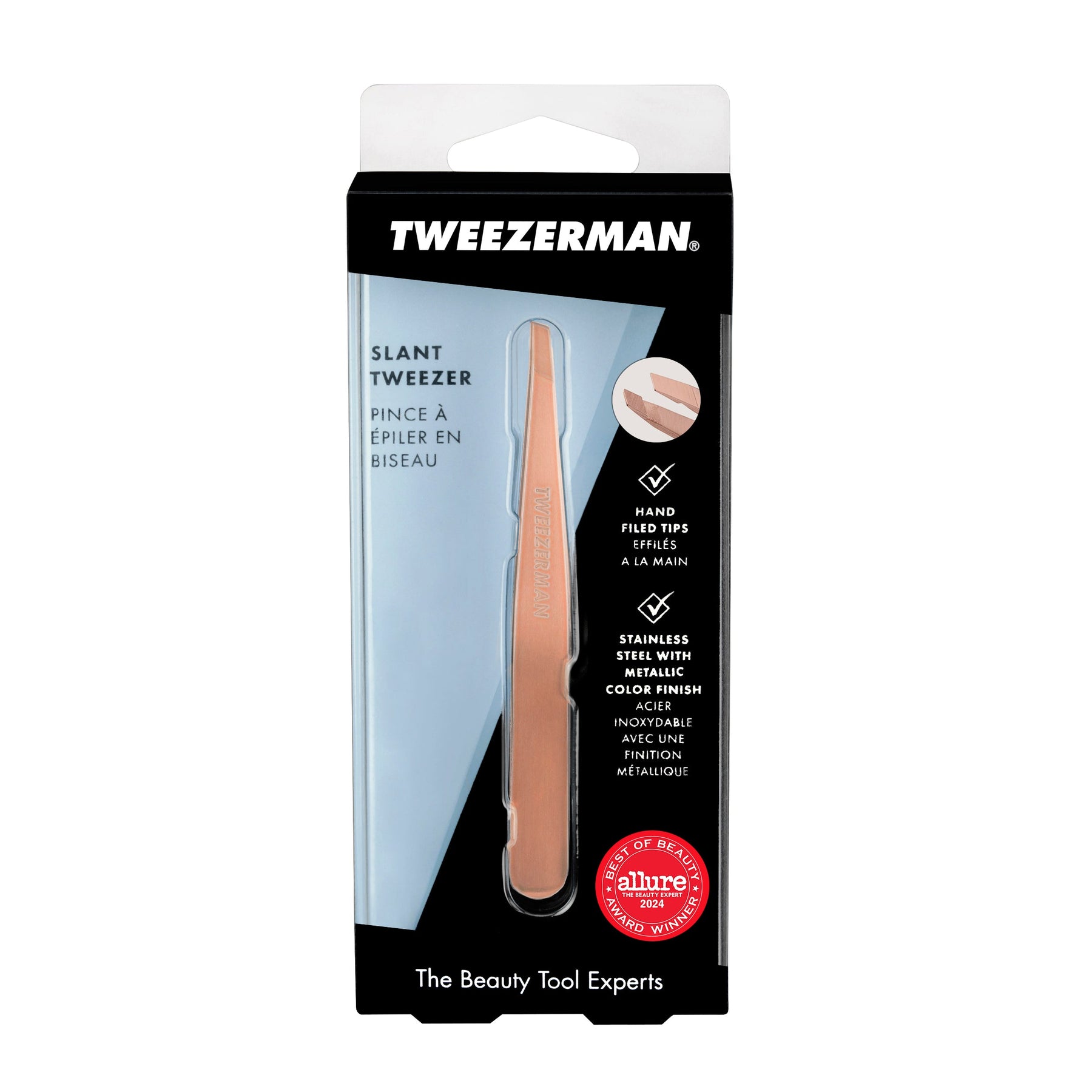Tweezerman Tweezerman Slant Tweezer Rose Gold Tweezers