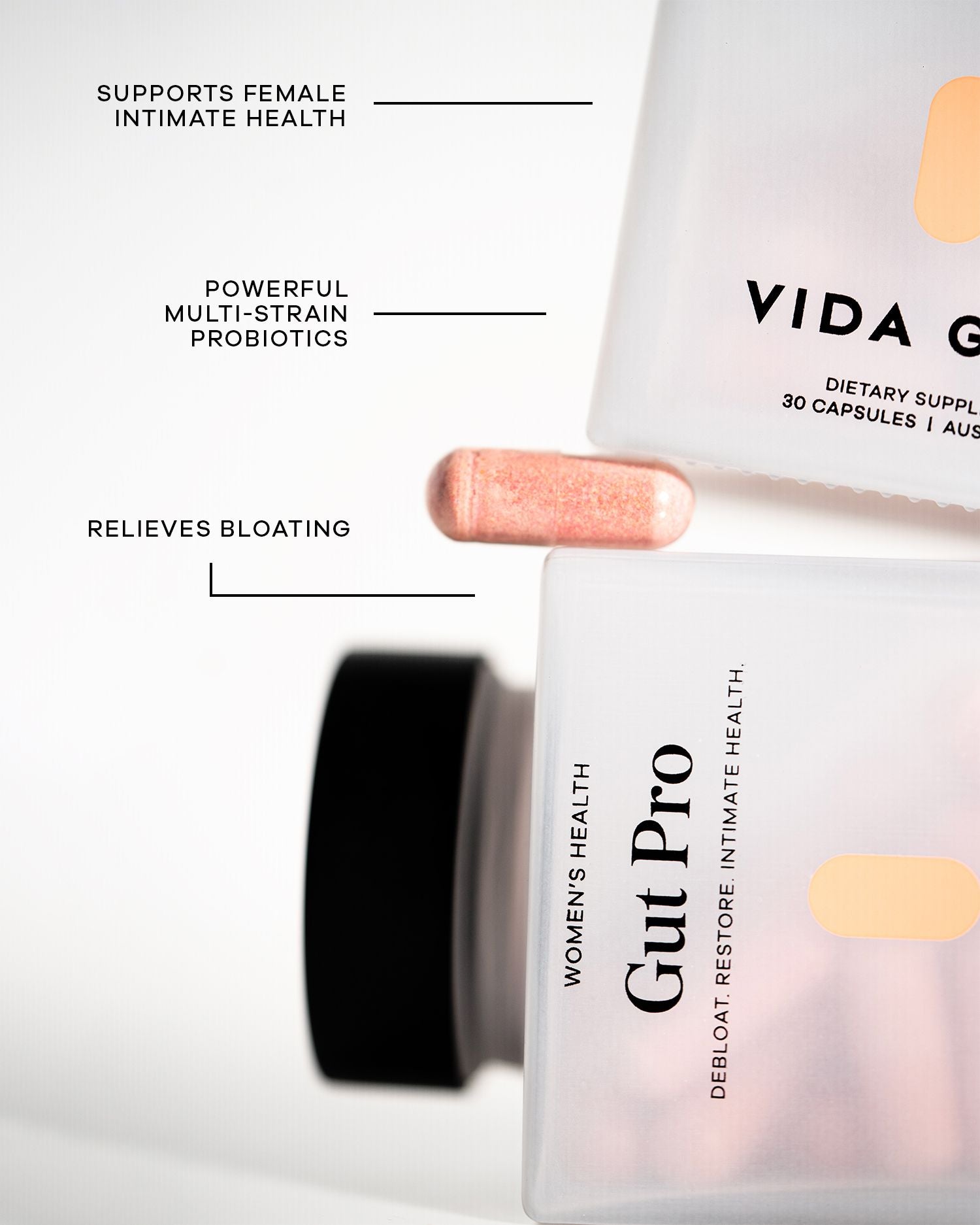 Vida Glow Vida Glow Women's Health Gut Pro 30 Capsules supplements